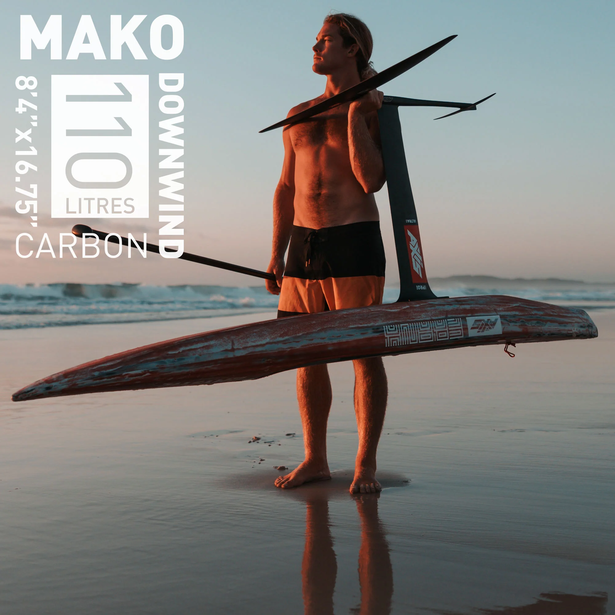 AXIS - Frank 110L Mako Downwind Carbon foilboard 8'4" x 16.75" - Image 5