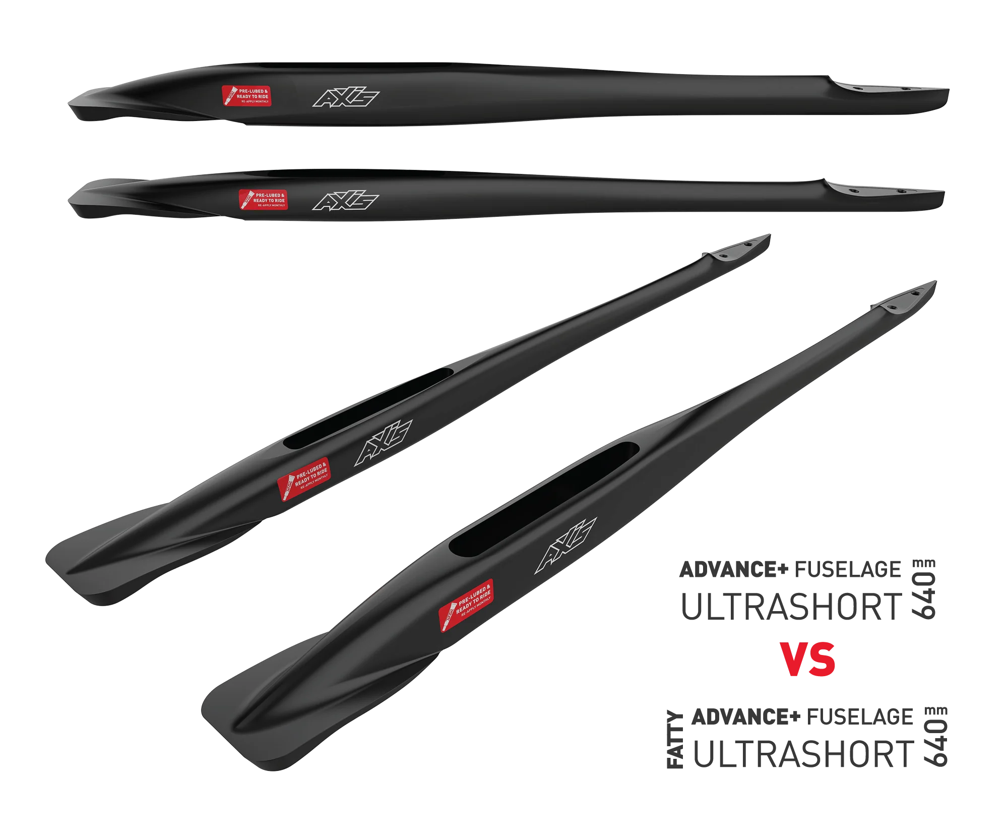Black Fuselage - Short Length - Advance+ Fatty  - 700mm  with Zinc & Titanium inserts - Image 5