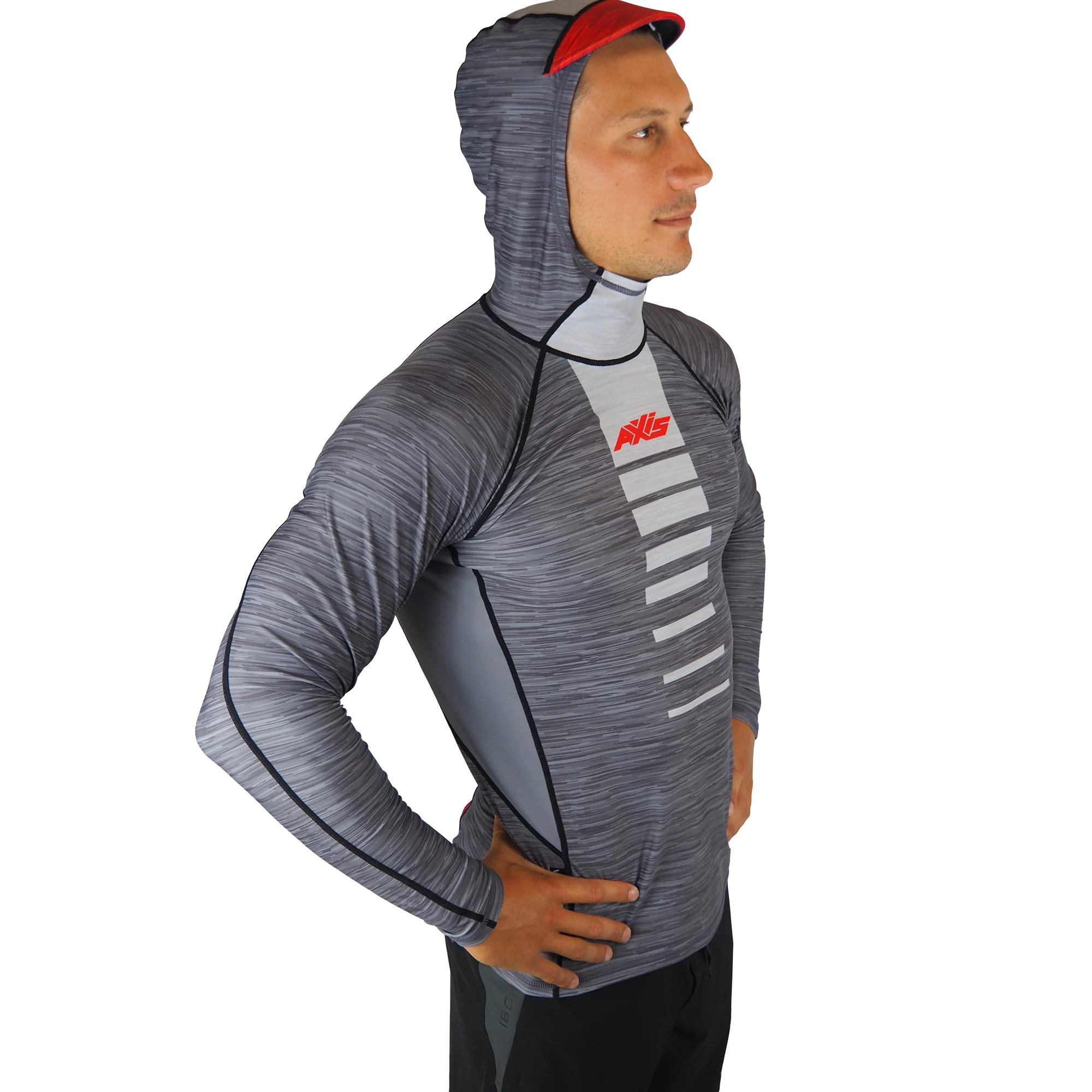 AXIS Hooded UV Rashie - Smoke (grey) - Image 3